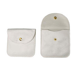 Белый Дым Мешок ювелирных изделий бархата, Для браслетов, Ожерелье, хранение серег, квадратный, серый, 10x10 см