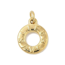 Donut 304 подвески из нержавеющей стали, реальный 18 k позолоченный, с целью перехода в кольце, пончик, 14.5x12x2 мм, отверстие : 3.5 мм