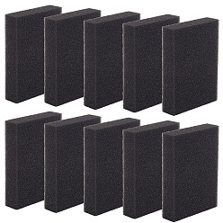 Черный 10 губчатая подушечка, прямоугольные, чёрные, 90x65x20 мм