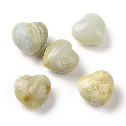 Flower Amazonite Natural Flower Amazonite Heart Love Stone, Pocket Palm Stone for Reiki Balancing, 24x25.5x15.5mm