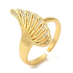 Настоящее золото 18K Открытые манжеты из латуни с микропаве и прозрачным фианитом, для женщин, без свинца и без кадмия, реальный 18 k позолоченный, 21.5 мм, регулируемый