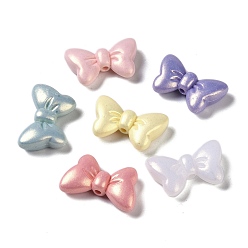 Bowknot Непрозрачные акриловые бусины, разноцветные, бантом, 13.5x22x6 мм, отверстие : 1.8 мм, Около 581 шт / 500 г