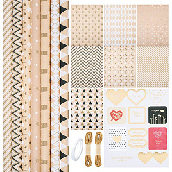 пшеница Бумага для вырезок, с веревкой и наклейкой, цвет пшеницы, 141~700x121~500x0.1 мм