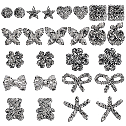 Mixed Shapes 26шт 13 стили смола горячая фиксация стразы, для аксессуаров костюма, разнообразные, 18~50x18~46.5x5.5~9.5 мм, 2 шт / стиль