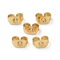 Настоящее золото 18K Латунные гайки, долговечный, стойки покрытие, без кадмия и без свинца, реальный 18 k позолоченный, 3.5x5x2.5 мм, отверстие : 1 мм