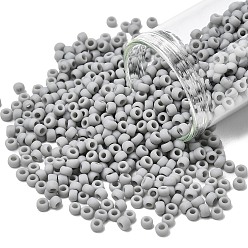 (53F) Opaque Frost Gray Тохо 8/0 круглые бусины, японский бисер, (53 f) непрозрачный морозно-серый, 3 мм, отверстие : 1 мм, Около 1110 шт / 50 г