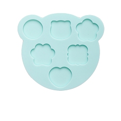 Бледно-бирюзовый Силиконовый фиксатор частиц воска, Формы для расплавления воска для изготовления штампов в стиле ретро, разнообразные, бледные бирюзовая, 136x124 мм