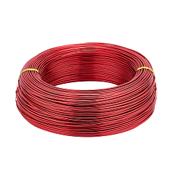Красный Круглый анодированный алюминиевый провод, для изготовления ювелирных изделий, красные, 15 датчик, 1.5 мм, около 328.08 футов (100 м) / 500 г