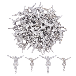 Stainless Steel Color 304 Stainless Steel Cabochons, Jesus, for Easter, Stainless Steel Color, 18~26x16~23x1.2~2mm, 100pcs/box