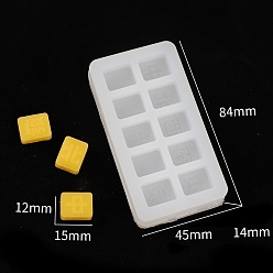 Rectangle DIY Silicone Molds, Resin Casting Molds, For UV Resin, Epoxy Resin Jewelry Making, White, Rectangle, 84x45x14mm