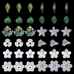 (52) Непрозрачная лаванда Наборы для изготовления ювелирных изделий своими руками, включая прозрачные акриловые подвески, аэрозольная краска, АБС-пластик, имитация жемчуга и акриловые бусины, разноцветные, 10.5x5x3.5 мм, отверстие : 1.4 мм