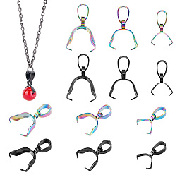 (52) Непрозрачная лаванда 48 шт. 6 стиль 304 нержавеющая сталь ледорубы зажимные скобы, разноцветные, 14~19 мм, отверстие : 6x3.5~3.8 мм, штифты : 0.7~1 мм, 8 шт / стиль