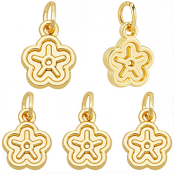 Цветок 30 подвески из сплава шт., реальный 18 k позолоченный, цветок, 10.5x8.5x2.5 мм, отверстие : 3.5 мм