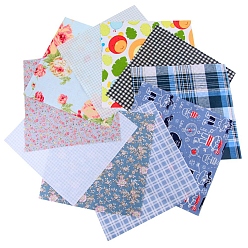 Стально-синий Хлопчатобумажная ткань с принтом фруктов, для пэчворка, шить ткани для пэчворка, стальной синий, 25x25 см