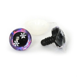 Орхидея Снежинка узор пластиковая кукла безопасность ремесло глаз, с распоркой, для поделок куклы игрушки кукольные плюшевые животные изготовление, сиреневые, 14 мм