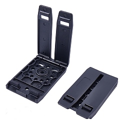 Black Nylon Tactical Vest Gear Rotating Back Plate, with Mounting Screws, Rectangle, Black, 105x66x14mm