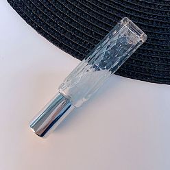 Gray Refillable Glass Spray Empty Bottles, with Fine Mist Sprayer & Dust Cap, for Perfume, Essential Oil, Gray, 2.2x2.2x10.3cm, Capacity: 10ml(0.34fl. oz)