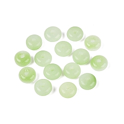 Light Green Baking Paint Imitation Jade Glass Beads, Rondelle, Light Green, 6~7x3~3.5mm, Hole: 1.2~1.5mm, about 5555pcs/1000g