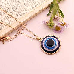 Eye Golden Alloy Evil Eye Pendant Necklaces, Eye, 19.69 inch(50cm)