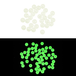 Нектар Непрозрачные светящиеся акриловые бусины, светящиеся в темноте бусы, круглые, нектар, 4 мм, отверстие : 1 мм, Около 16666 шт / 500 г