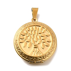 Real 20K Gold Plated 316 подвески из нержавеющей стали Locket, с 201 защелкивающимися дужками из нержавеющей стали, подвесками-рамками для фотографий из нержавеющей стали, ионное покрытие (ip), реальный 20 k позолоченный, 35.5x31x8 мм, отверстие : 8.5x4 мм, внутренний диаметр: 23 мм