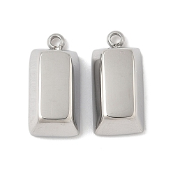 Нержавеющая Сталь Цвет 304 подвески из нержавеющей стали, подвески из слитков, цвет нержавеющей стали, 14.5x7x4.5 мм, отверстие : 1.4 мм