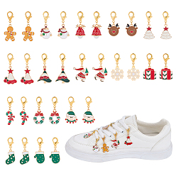 (52) Непрозрачная лаванда 30шт 15 стиль сплав эмаль подвесные украшения, Сплав с застежками когтя омара, золотой свет, разноцветные, 40~43 мм