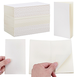 White Kraft Paper Blank Notebooks, Rectangle, White, 141x80.5x2.5mm