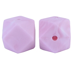 Сливовый Восьмиугольные бусины из пищевого силикона, слива, 17 мм