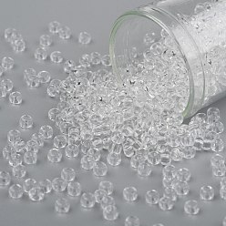 (1) Crystal Clear TOHO Round Seed Beads, Japanese Seed Beads, (1) Crystal Clear, 8/0, 3mm, Hole: 1mm, about 222pcs/bottle, 10g/bottle