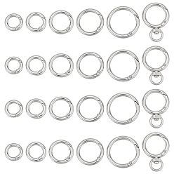 Платина Легкосплавные пружинные кольца, с поворотными застежками, платина, 17.5~33.5x4~4.5 мм, отверстие : 10.5~25.5 мм, 5 стили, 4 шт / стиль, 20 шт