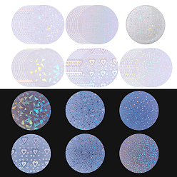 Mixed Shapes 250шт. 5 варианты прозрачной лазерной пленки для бейджа, круглые, разнообразные, 70x0.01 мм, 50 шт / стиль