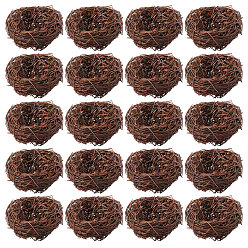 Кокосово-Коричневый Имитация ротанга в виде птичьего гнезда, для выставочных украшений, аксессуары для оформления микроландшафта, кокосового коричневый, 68x40 мм, внутренний диаметр: 50 мм