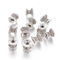 Antique Silver Tibetan Style Alloy Waist Drum Beads, Cadmium Free & Lead Free, Antique Silver, 9.5x8mm, Hole: 2.5mm, about 600pcs/1000g