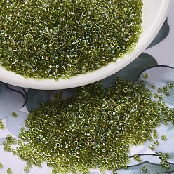 (DB2377) Окрашенный Лаймовый Внутри Бусины miyuki delica, цилиндр, японский бисер, 11/0, (БД 2377) внутри окрашенной извести, 1.3x1.6 мм, Отверстие: 0.8 мм, о 2000 шт / бутылка, 10 г / бутылка