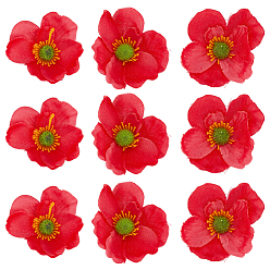 Лосось 80шт. искусственные головки цветов из ткани, принадлежности для фестивалей и вечеринок, salmon, 60x30 мм, отверстие : 2 мм