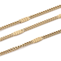 Золотой 304 из нержавеющей стали обуздать цепи, пайки, с катушкой, золотые, Ссылки по теме: 2x1x0.1 мм и 7x2x0.1 мм, около 65.62 футов (20 м) / рулон
