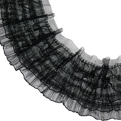 Черный 2 кружевная отделка из полиэстера в ярдах, аксессуары для одежды, чёрные, 5-7/8 дюйм (150 мм)