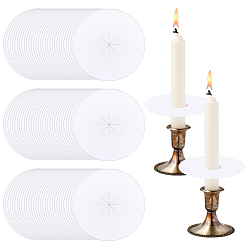 Белый Бумажные чехлы для свечей, плоско-круглые, белые, 76x0.3 мм, 200sheets / мешок