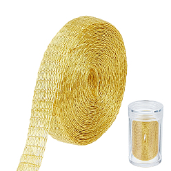 Yellow Brass Deco Mesh, for DIY Craft Materials, Yellow, 1/4 inch(8mm)