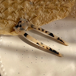 Черный Палочки для волос из смолы, заколки для волос на тему кошки палочки для еды, чёрные, 111x4 мм