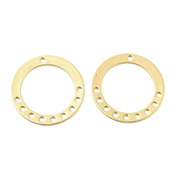 Настоящее золото 18K Латунные люстры ссылки компонент, без кадмия, без никеля и без свинца, круглый кольцевой разъем, реальный 18 k позолоченный, 21x0.7 мм, отверстие : 1.4 мм