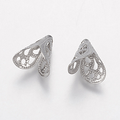 Нержавеющая Сталь Цвет Устойчив к потускнению 304 конус из нержавеющей стали, безлепестковый, цвет нержавеющей стали, 12x10.5x8 мм, отверстие : 1.5 мм