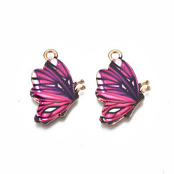 Camello Colgantes de la aleación impresos, sin cadmio y níque y plomo, la luz de oro, mariposa, camello, 24.5x16.5x1.5 mm, agujero: 1.8 mm