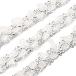 Белый Филигранная кружевная отделка из полиэстера, волнистая обрезка для украшения домашнего текстиля, белые, 3/8 дюйм (9 мм), около 80.00~90.00 ярдов (73.15~82.296 м) / рулон