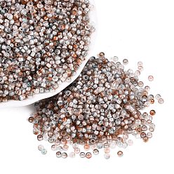 Koralle Backlack Glasperlen, Rondell, Rundloch, Koralle, 2.5x1.5 mm, Bohrung: 1~1.2 mm, ca. 25000 Stk. / Pfund