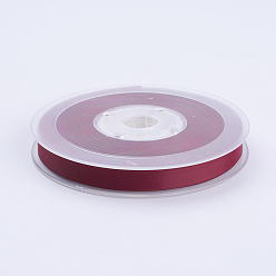 Violeta Rojo Medio Cinta de raso mate de doble cara, cinta de satén de poliéster, rojo violeta medio, (3/8 pulgada) 9 mm, 100yards / rodillo (91.44 m / rollo)