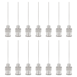 Нержавеющая Сталь Цвет 15шт. 304 дозирующие иглы из нержавеющей стали с тупым кончиком и разъемом Luer Lock, аксессуары для клеевых дозаторов, цвет нержавеющей стали, 3.7x0.6x0.55 см, Внутренний диаметр: 0.4 cm, штифты : 0.3 мм, отверстие : 0.2 мм