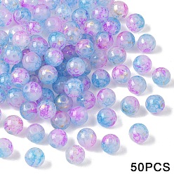 Средний Синий Шифер Стеклянные бусины из имитации нефрита, круглые, золотой фольгой, средний грифельно-синий, 10 мм