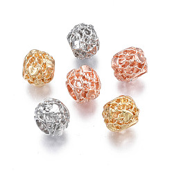 (52) Непрозрачная лаванда Стойки покрытие сплава европейские шарики, бусины с большим отверстием, без кадмия, без никеля и без свинца, рондель, разноцветные, 12x9.5 мм, отверстие : 5.5 мм